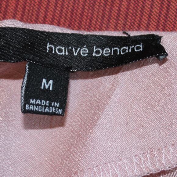 Harve Bernard Blush Pink Long Sleeve Boho Blouse Keyhole Neck Women’s Medium - Picture 5 of 8